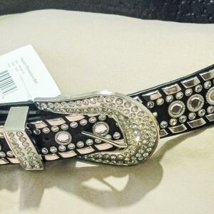 Black Silver Studded Belt